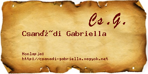 Csanádi Gabriella névjegykártya