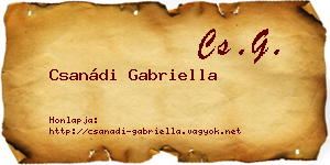 Csanádi Gabriella névjegykártya