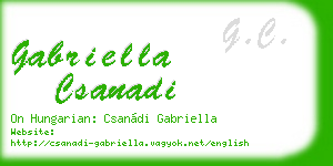 gabriella csanadi business card